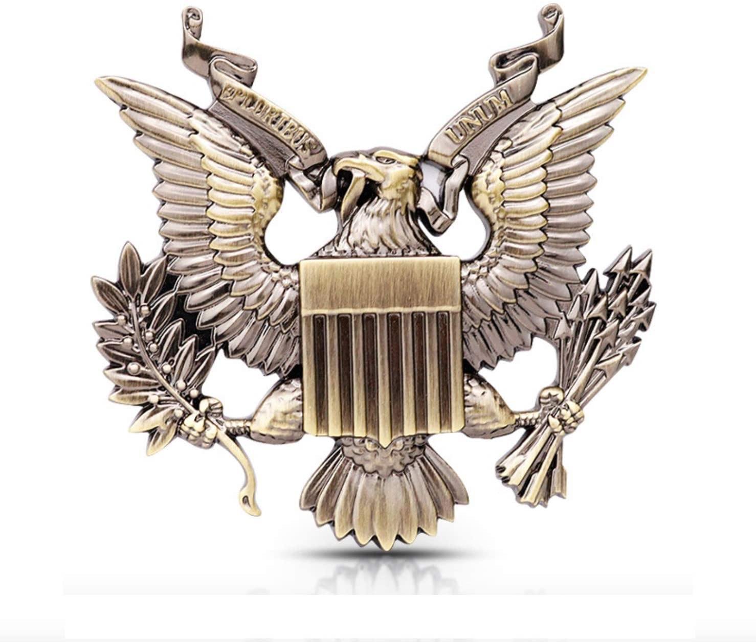 U.S. Coast Guard Metal Car Emblem Decal (Bronze) - motorlucky