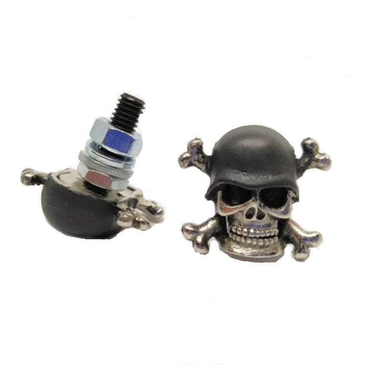 License plate custom bolts —— Skull - motorlucky